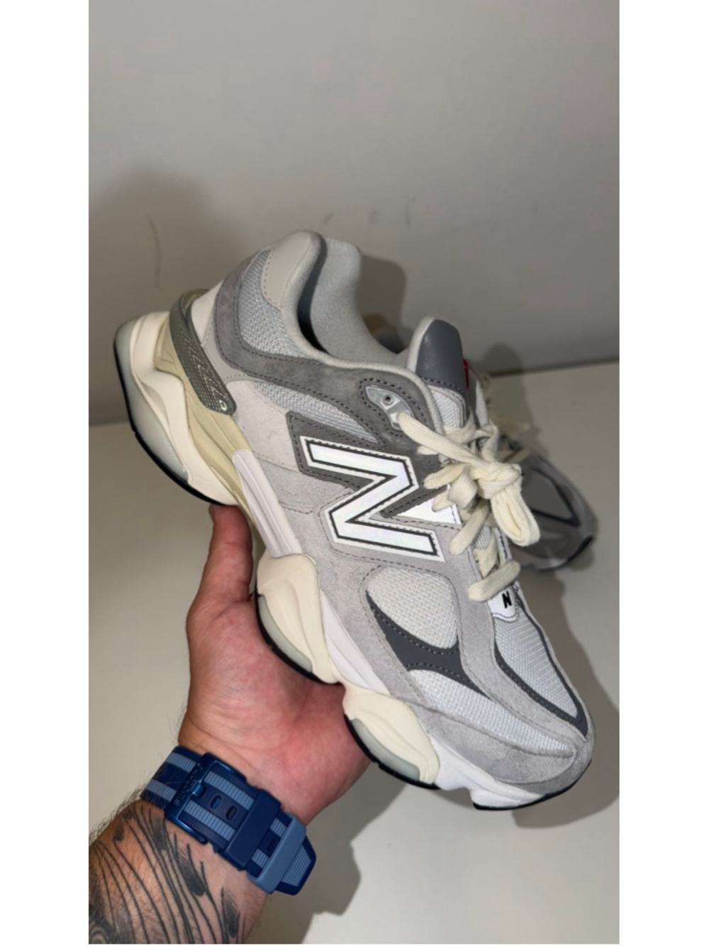 New Balance 9060 Rain Cloud Grey Men Size 10 U9060GRY Used No Box Authentic